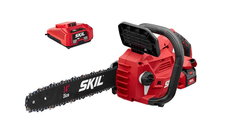 A SKIL red chainsaw