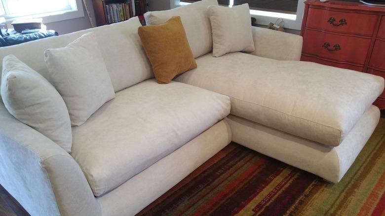 Aalto beige feathers sectional