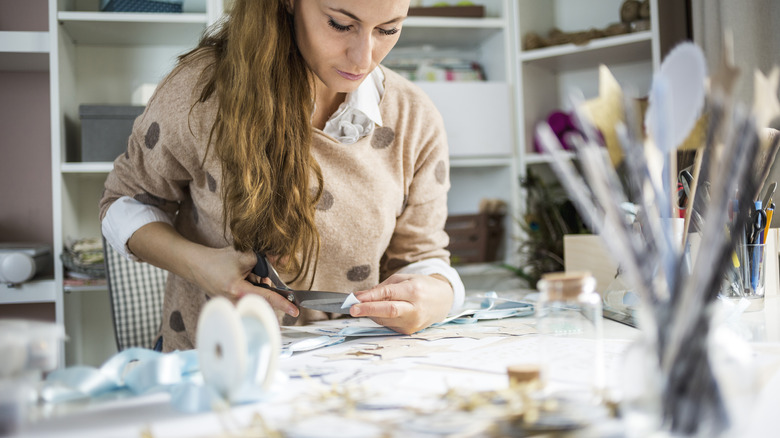 woman crafting