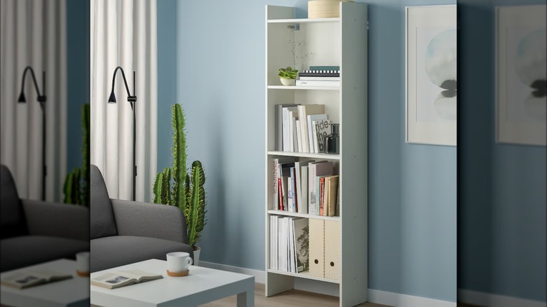 white IKEA BAGGEBO shelving unit