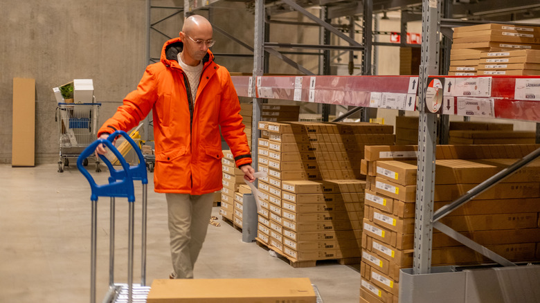 Man shopping in an IKEA store