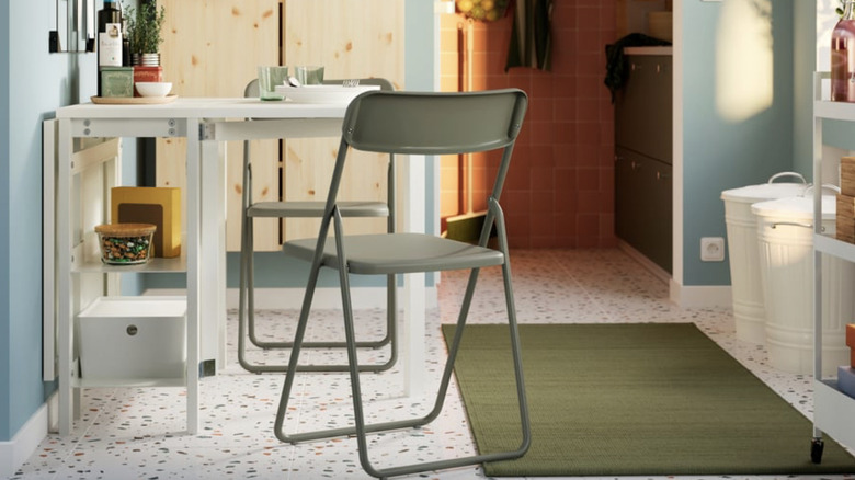 IKEA VIHALS set for a meal in a small kitchen