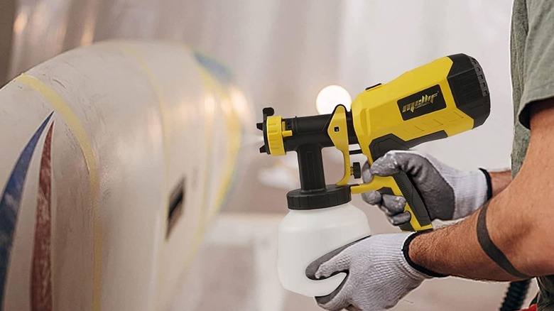 The popular, low-cost Mellif spray gun that works with DeWalt 20V batteries