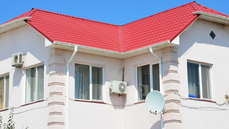 stucco house with quoins