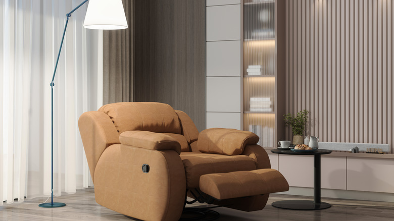 beige recliner