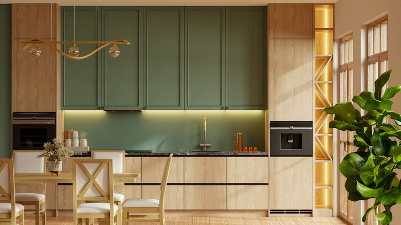 A modern kitchen with seamless appliance integration