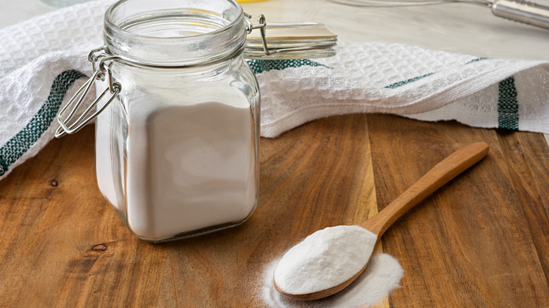 baking soda in jar