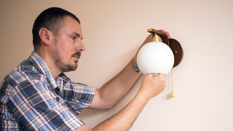 installing bathroom wall sconce