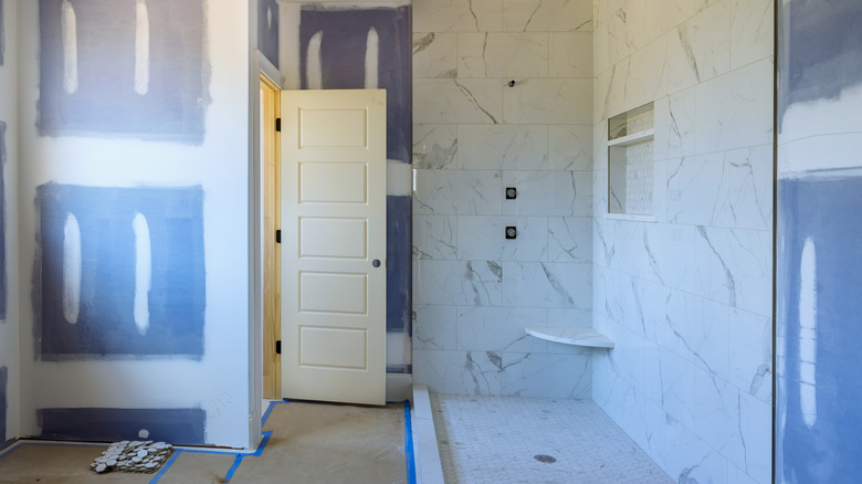 Bathroom undergoing a complete renovation