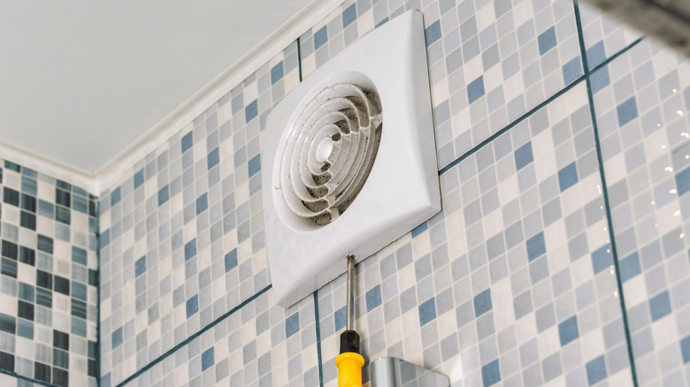 dirty bathroom exhaust fan