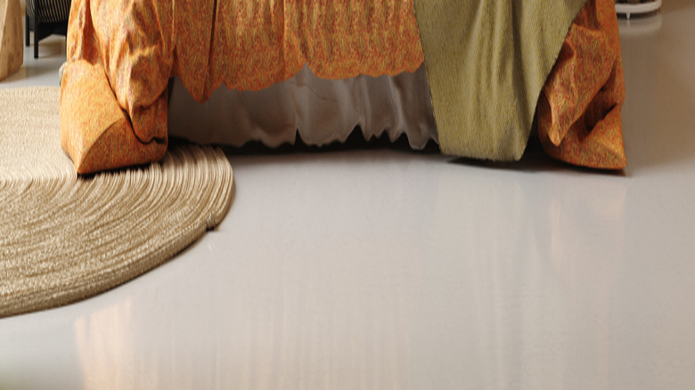 yellow and orange combination in bedroom