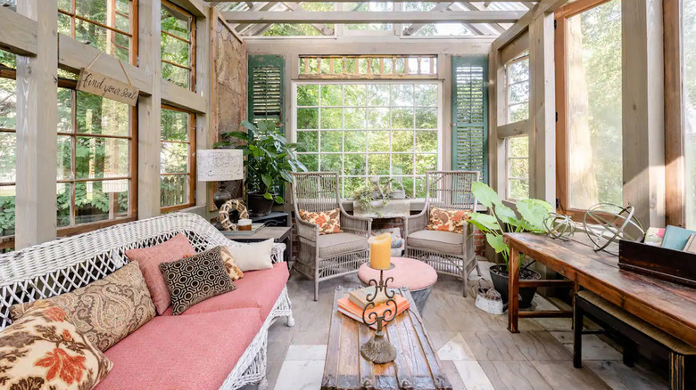 atlanta rustic sunroom