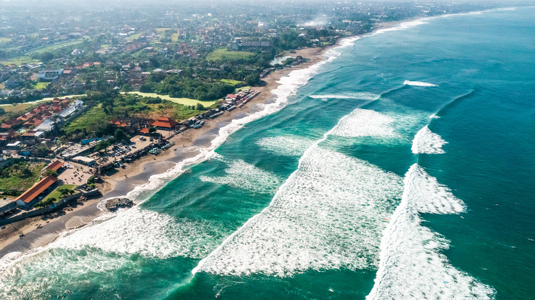 aerial view of Canggu beach