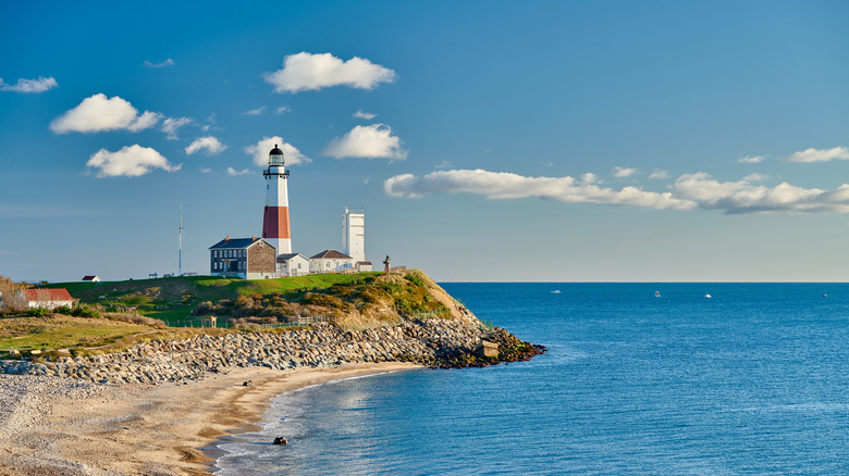 lighthouse on a peninsula 