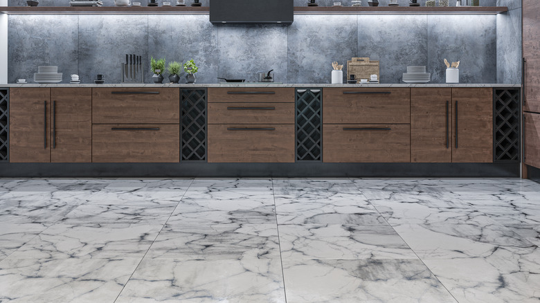 marble flooring counter
