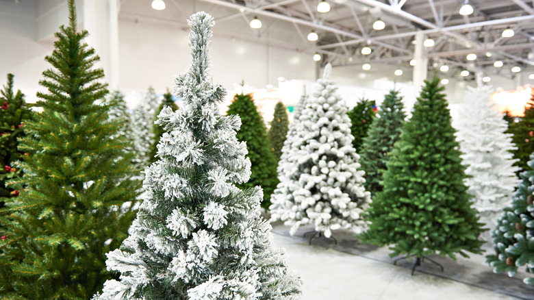artificial trees in store