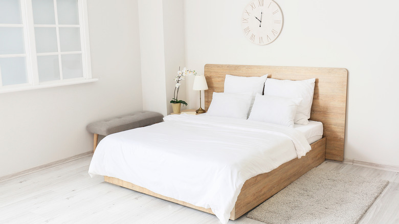 All white bedroom