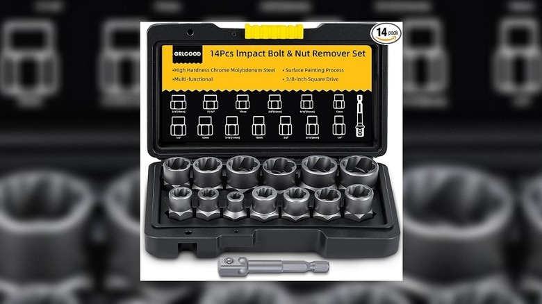 GRLCOOD 14-Piece Bolt Extractor Kit