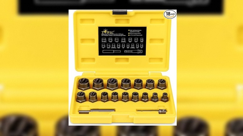 Topec 18-Piece Stripped Bolt Extractor Kit