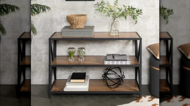Barnwood bookcase