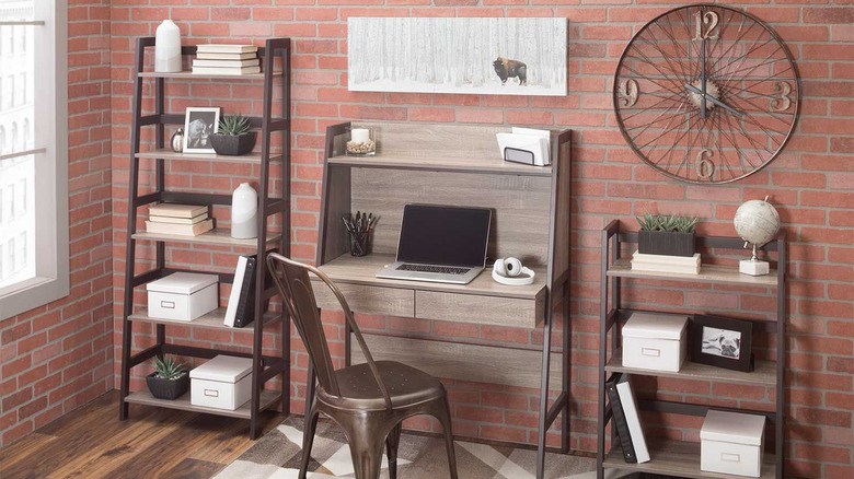 metal bookshelf