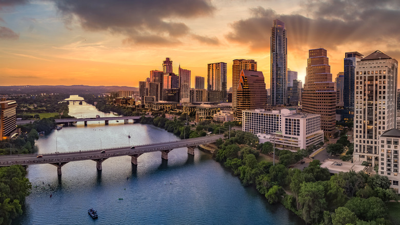 austin at sunset