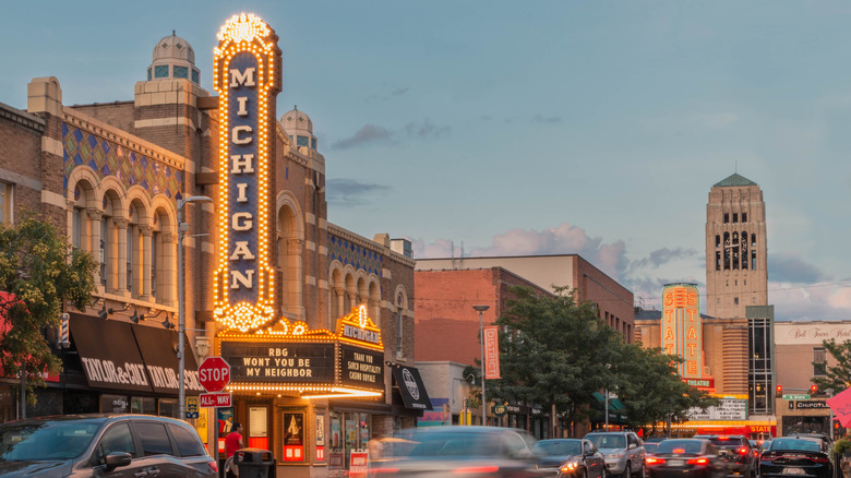 Ann Arbor at dusk