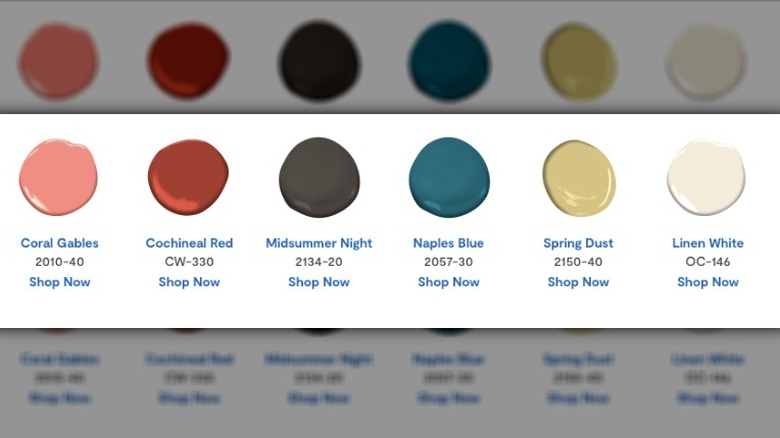 Benjamin Moore maximalist color palette