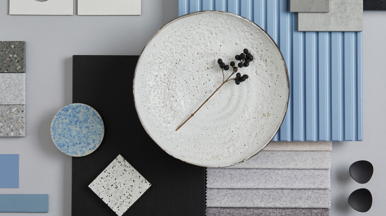 Neutral colors with blue