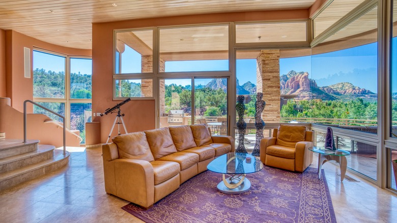 Southwestern decor in living room