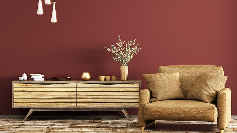 Mid-century colors in room