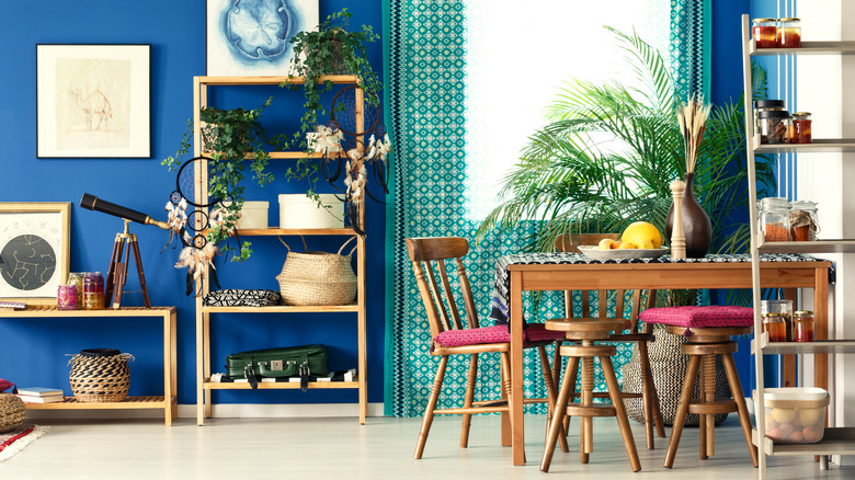 Boho dining area