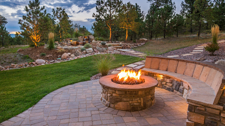 cozy outdoor fire pit