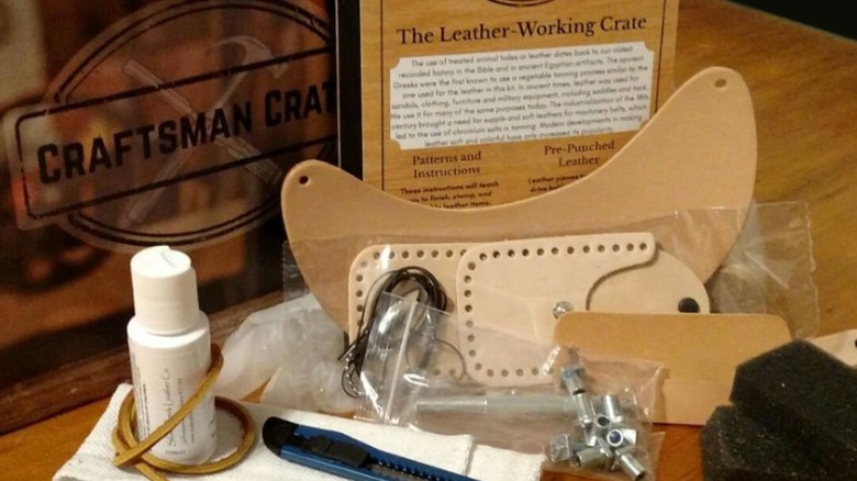 Leather-working crate kit