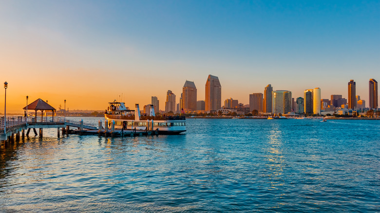 San Diego skyline and ocean