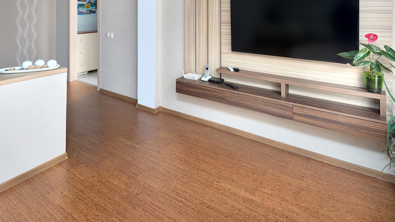 cork flooring in living room