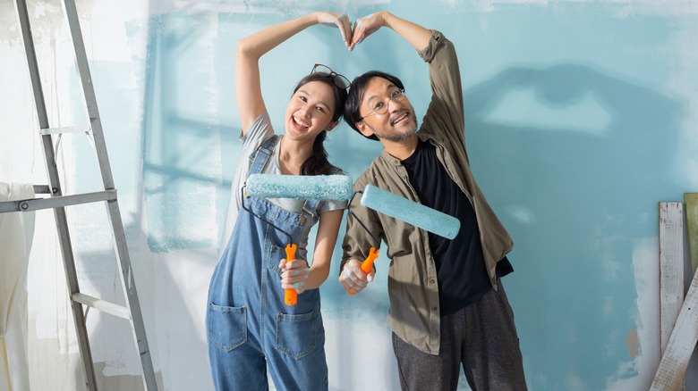 light blue wall paint
