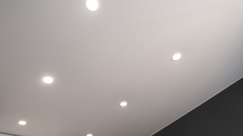 Downlights in ceiling 