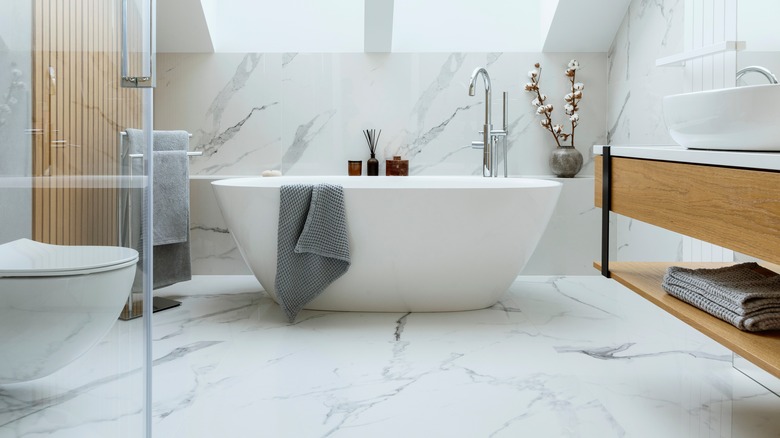 White marble bathroom