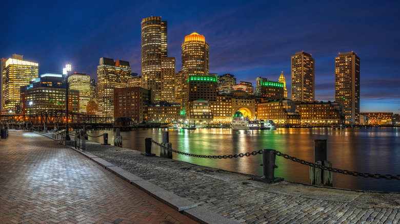 Boston at night