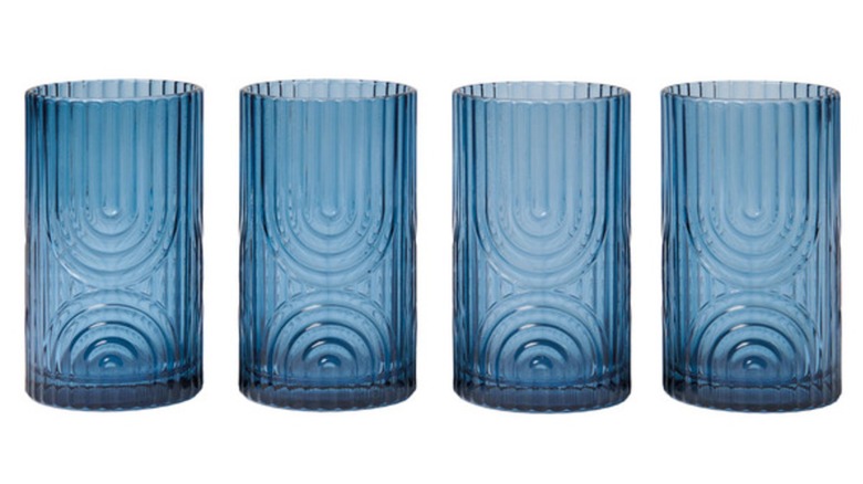 Crofton 12-ounce drinkware set in blue