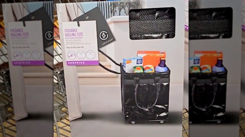 Aldi's Rolling Tote Bag in cart