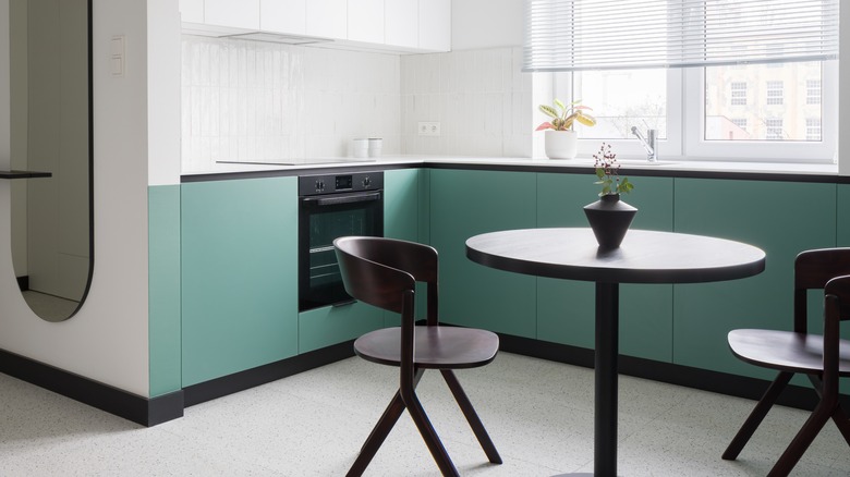 Seafoam green kitchen cabinets 