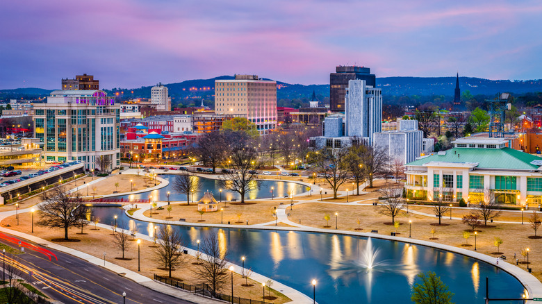 Huntsville at dusk