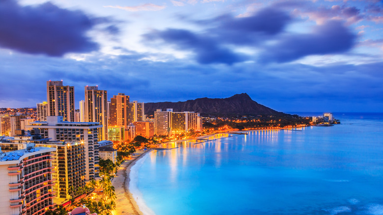 Honolulu at night