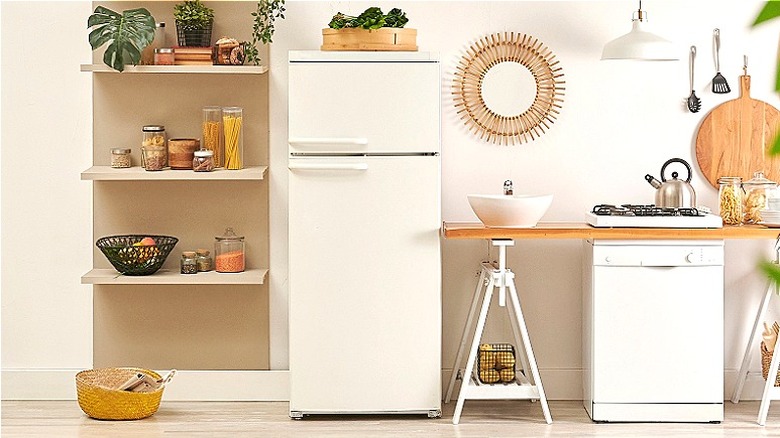 Fridge in a kitchen
