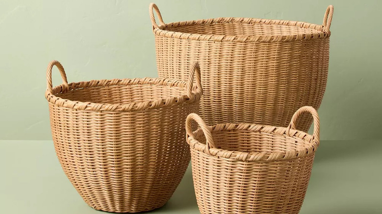Target's large woven storage baskets