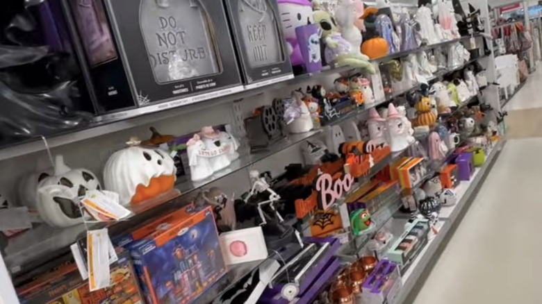The Halloween decor aisle at Marshalls