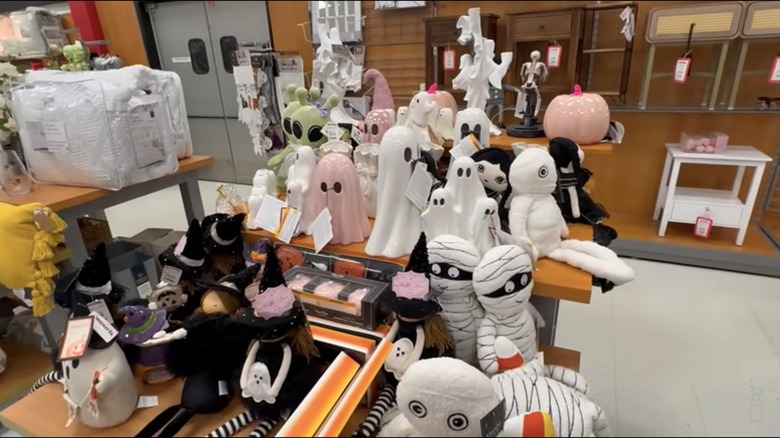 The Halloween section in a TJ Maxx store