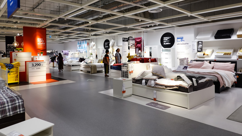 customers inside IKEA store
